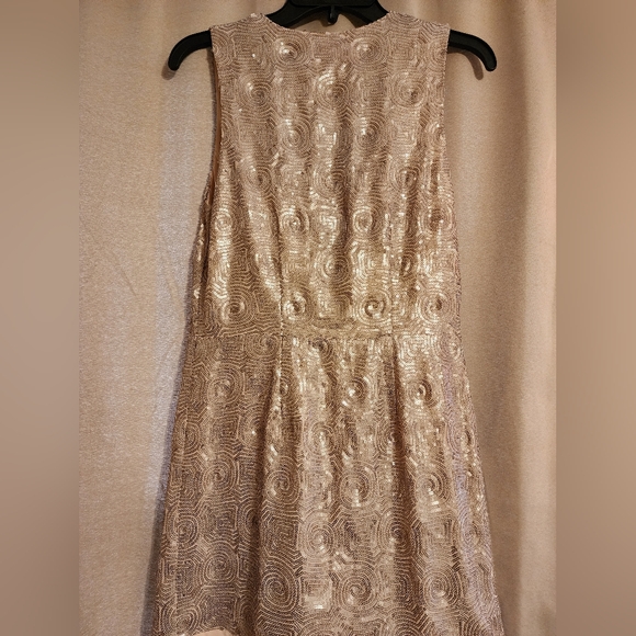Free People Sequin Champagne Mini Dress, Size 2, Worn Once - Picture 7 of 11